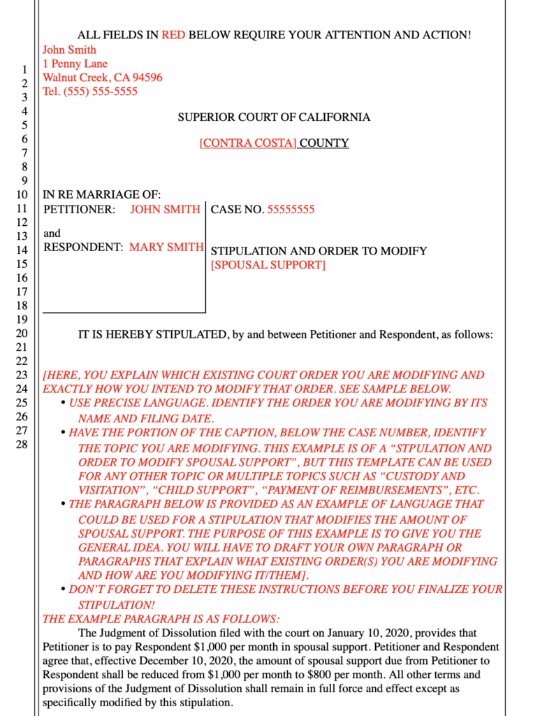 divorce-help-calif-stipulation-order-template-to-modify-court-order