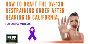 Video #72 - Domestic Violence Restraining Orders PART 7 (Drafting Restraining Orders After Hearing)